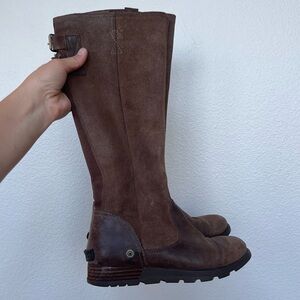 Sorel Tall Leather Brown Boots Size 6
